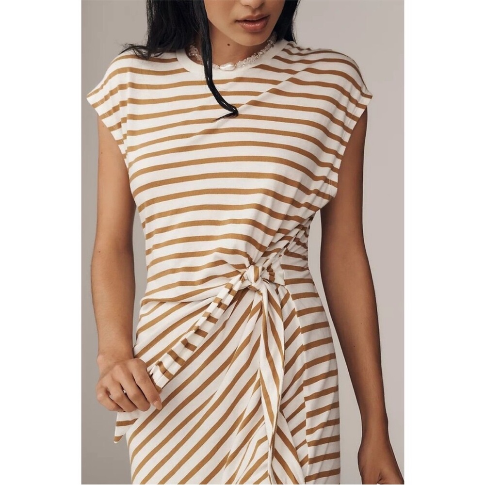 Anthropologie Daily Practice Tiebreaker Muscle-Sleeve Midi Dress XL - Picture 3 of 13